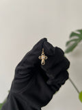18K Solid Gold Cross Pendant, Minimalist Faith Jewelry, Dainty Religious Necklace