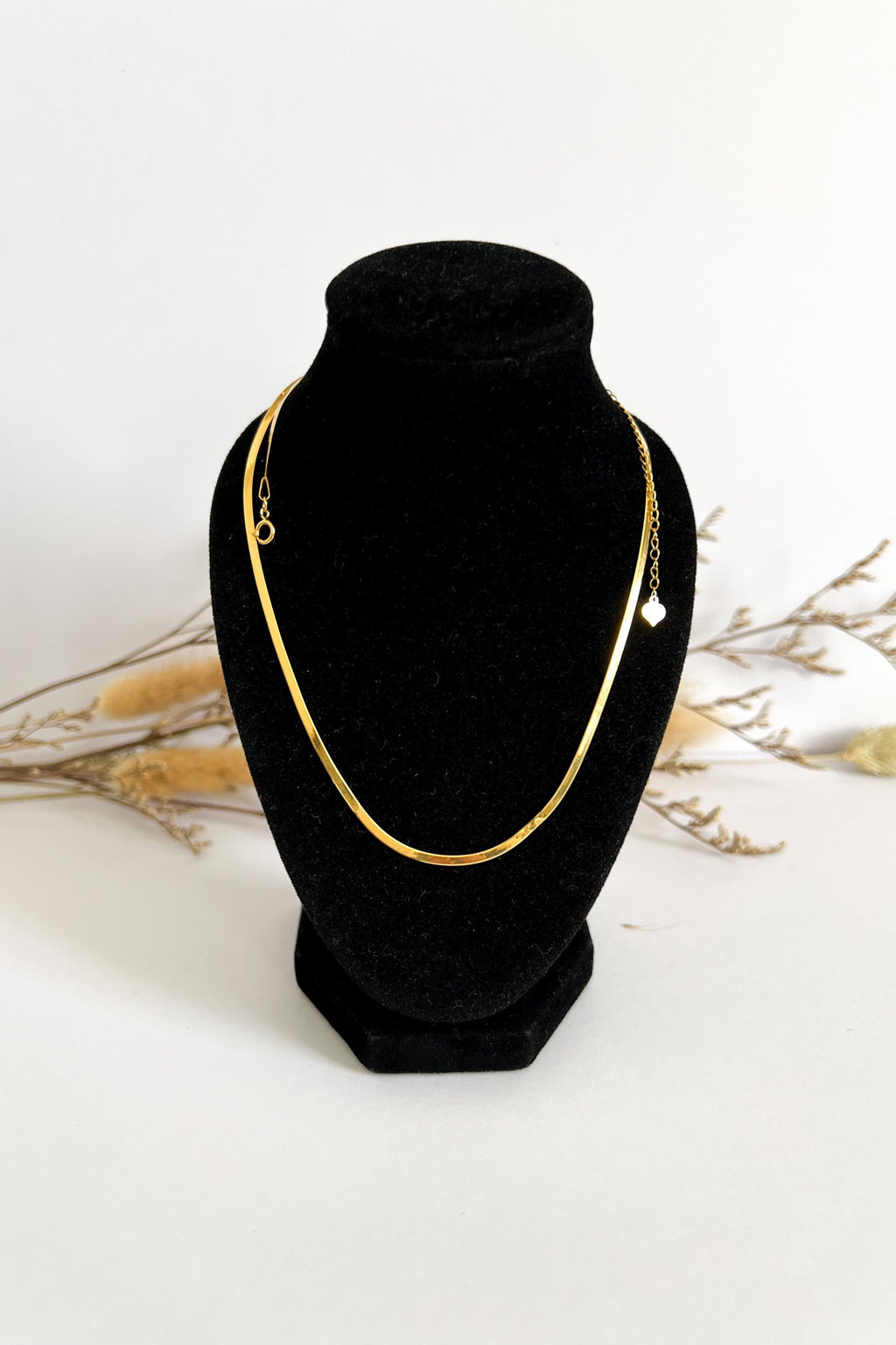 18K Solid Gold Herringbone Bracelet, Petite Flat Dainty Adjustable Jewelry