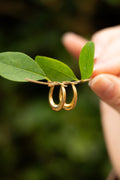 18K Solid Gold Oval Hoop Earrings, Minimalist Gold Loop Earrings, Dainty Everyday Jewelry, Lightweight Oval Hoops, Gift for Her