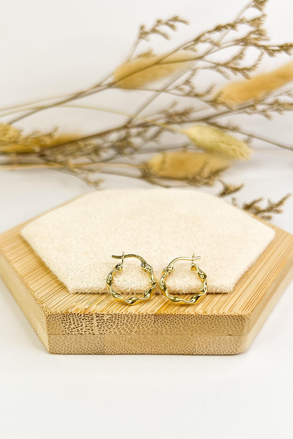 18K Solid Gold Twisted Hoop Earrings 15mm, Rope Twist Gold Hoops, Dainty Minimalist Earrings, Small Everyday Jewelry, Gift for Her