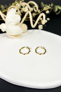 Solid 18K Gold Swirl Earrings, Twisted Minimalist Design, Fine Gold Jewellery, Lightweight Everyday Earrings